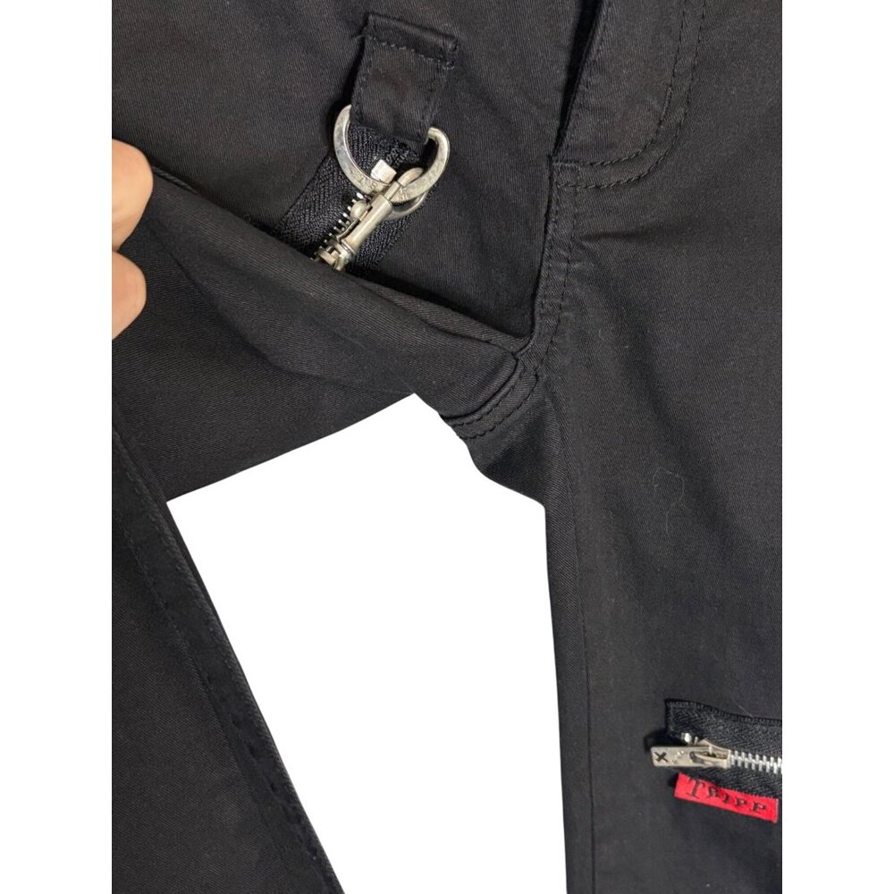 Tripp NYC Black Skinny Buckle Strap Zip Detail Pants - Picture 9 of 16